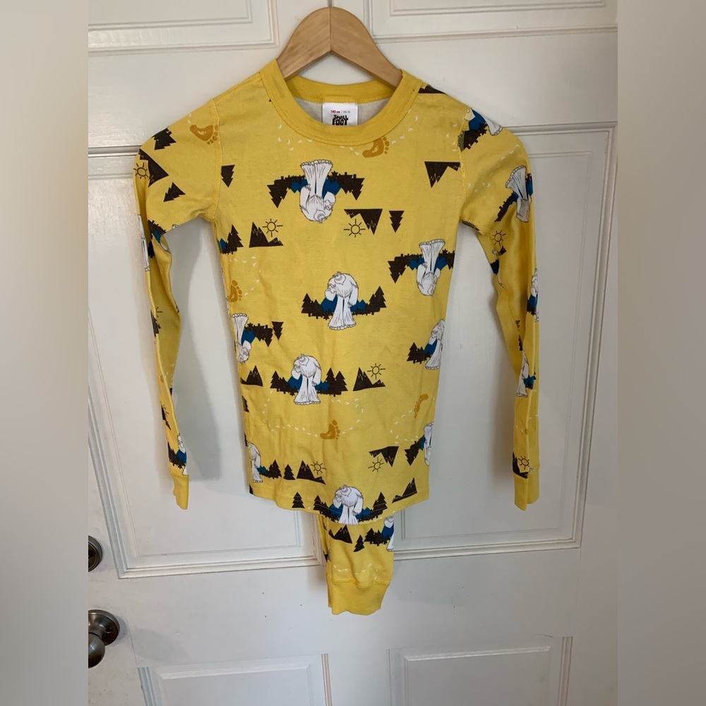 Hanna Andersson Yeti Smallfoot 100% Organic Cotton Pajamas 140 10